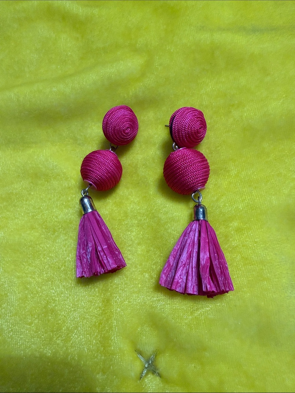 Magenta Tassel Drop Earrings - Stylish Women Jewelry